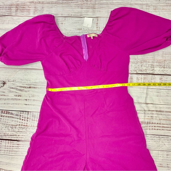 Purple Jumpsuit with Balloon Sleeves Large - Picture 11 of 13